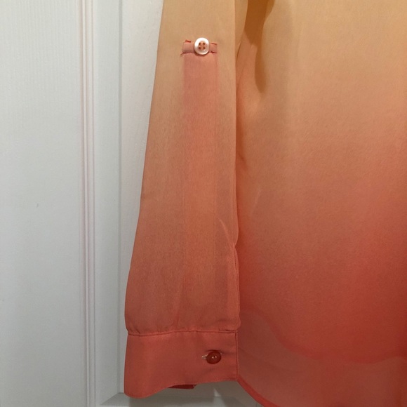 Blu Pepper orange ombre roll tab long sleeves szL - Picture 4 of 5